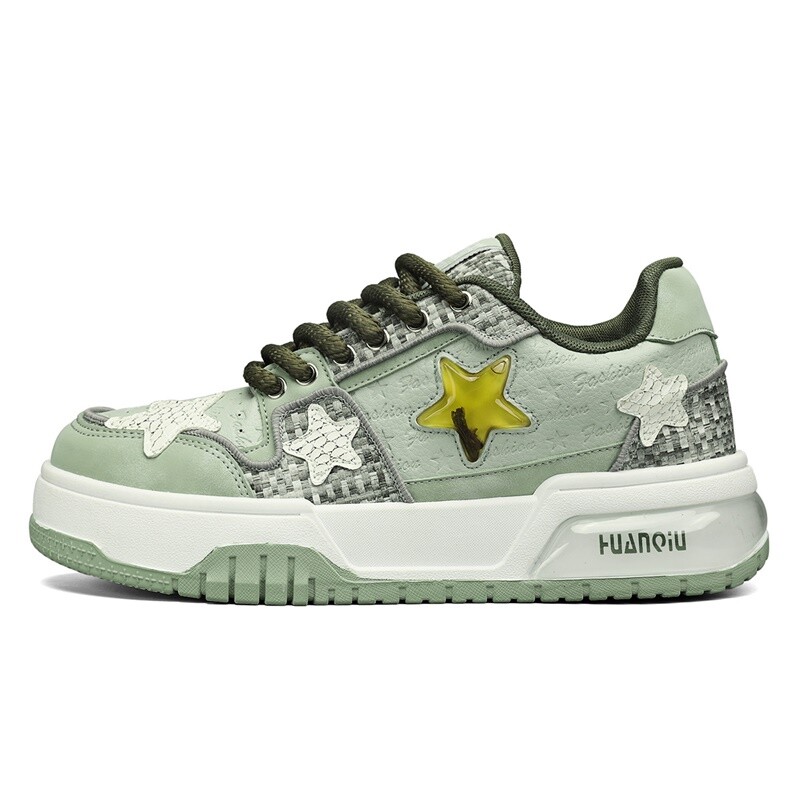 

Кроссовки HUANQIU Skateboarding Shoes Men Low-top Green, зеленый