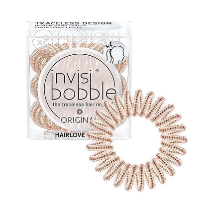 Оригинальные резинки для волос бронзовые спиральные прозрачные для женщин, Invisibobble 50 500 шт прозрачные бронзовые фотообои