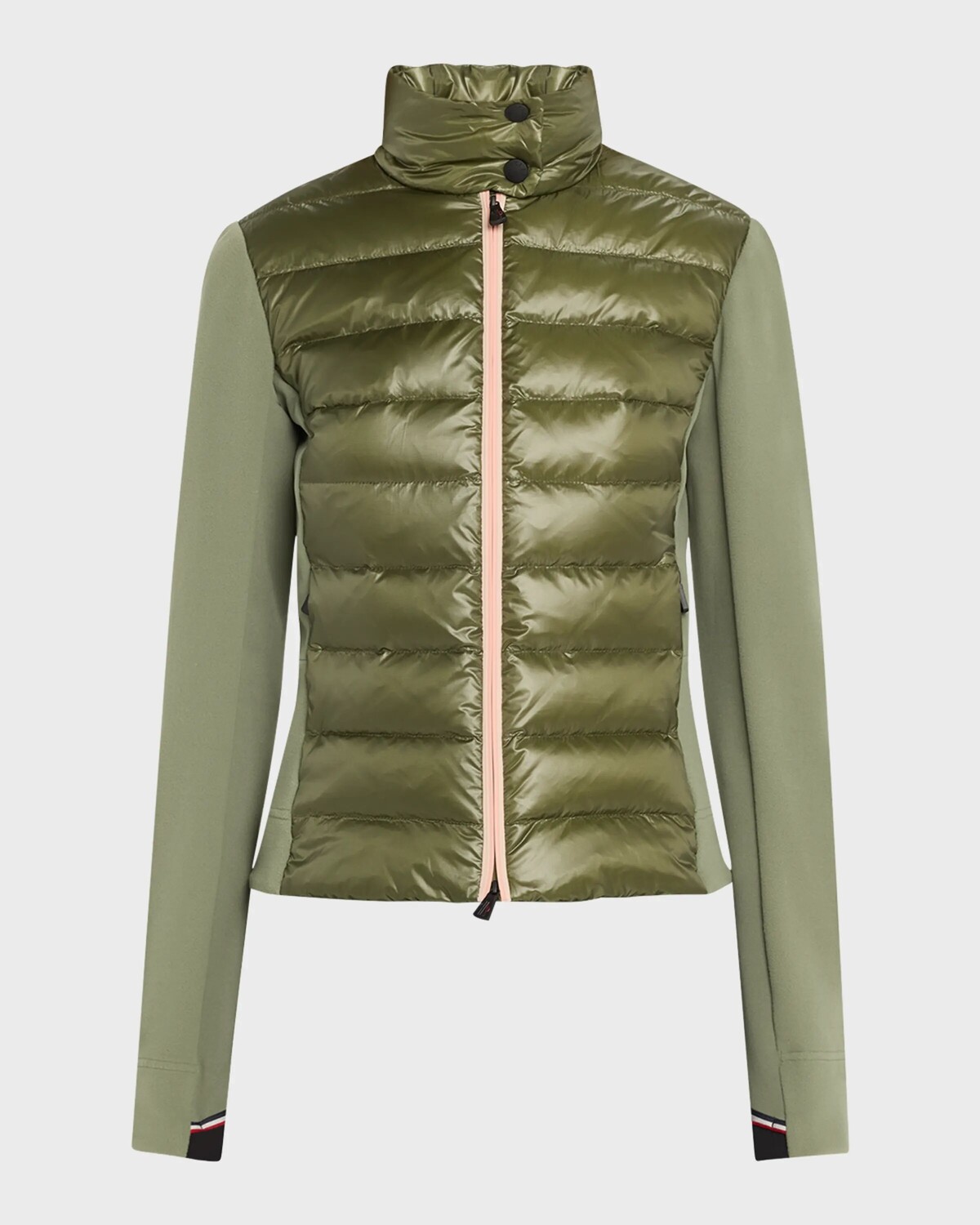 

Флисовый кардиган на молнии спереди Moncler Grenoble, зеленый