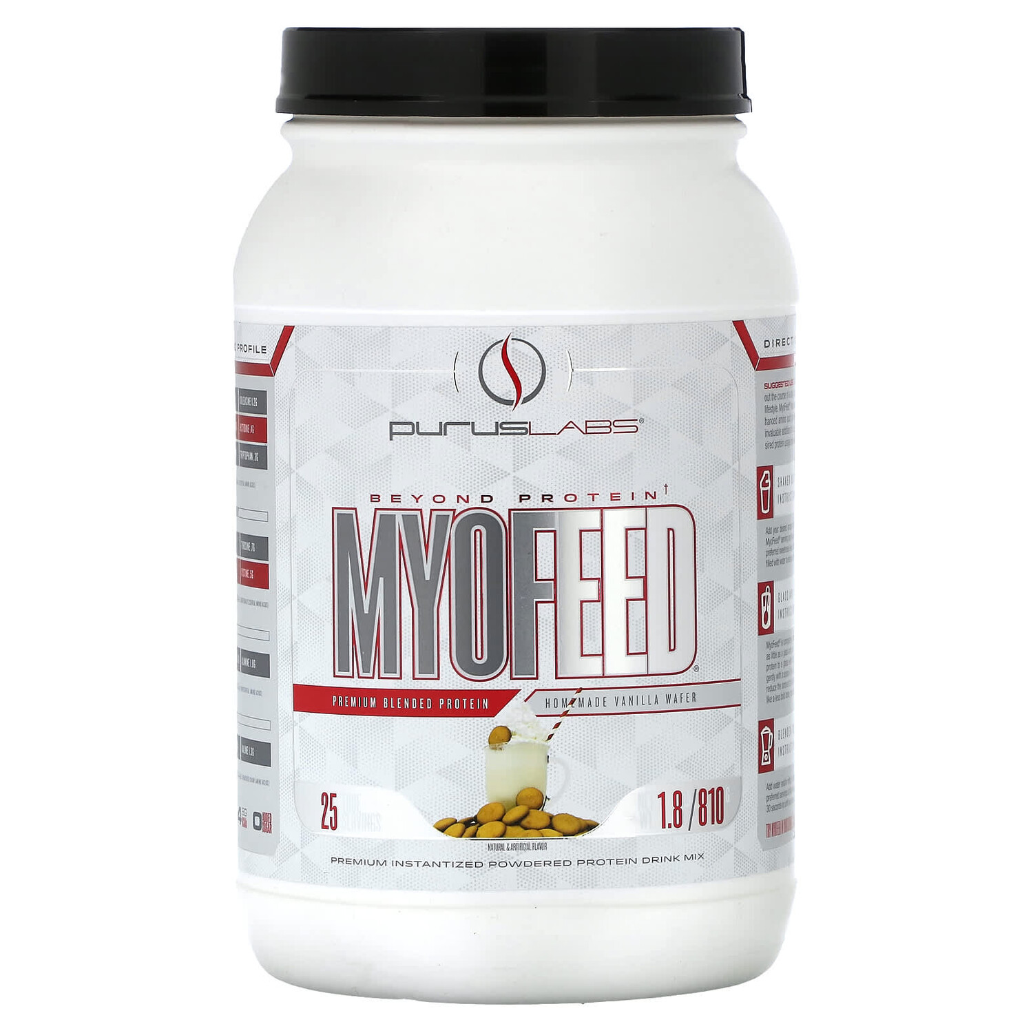 

MyoFeed, домашняя ванильная вафля, 810 г (1,8 фунта), Purus Labs