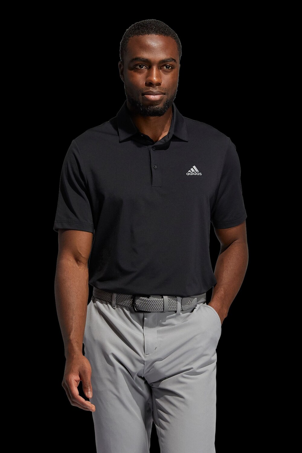

Performance Ultimate365 Однотонная рубашка-поло с левой грудью Adidas Golf, черный