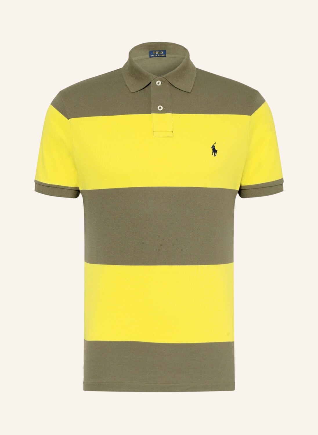 

Рубашка поло POLO RALPH LAUREN Piqué Custom Slim Fit, желтый