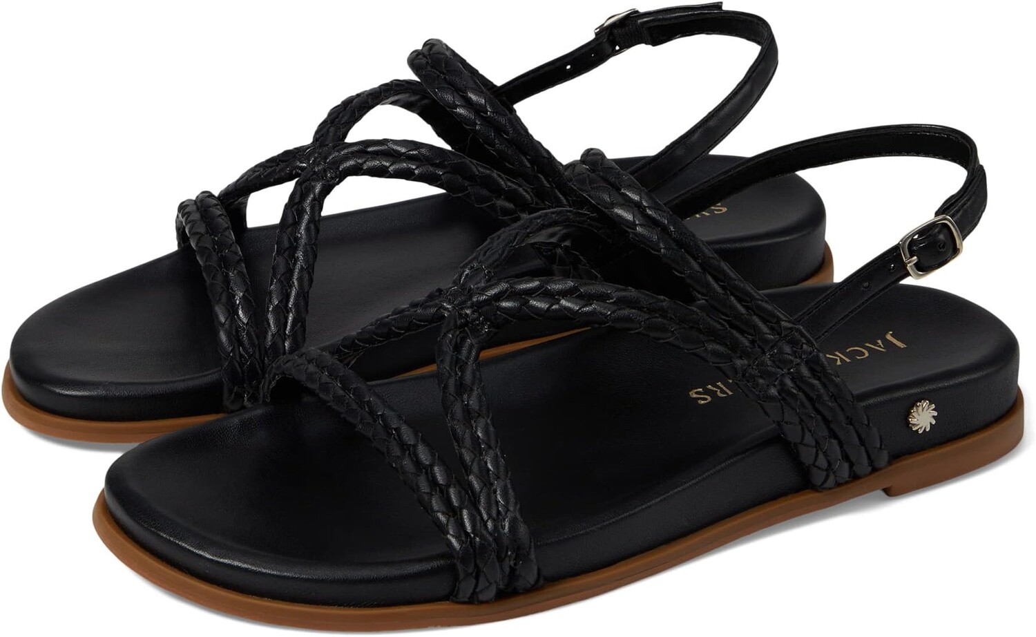 

Сандалии на плоской подошве Cove Tubular Braid Sandal Jack Rogers, черный