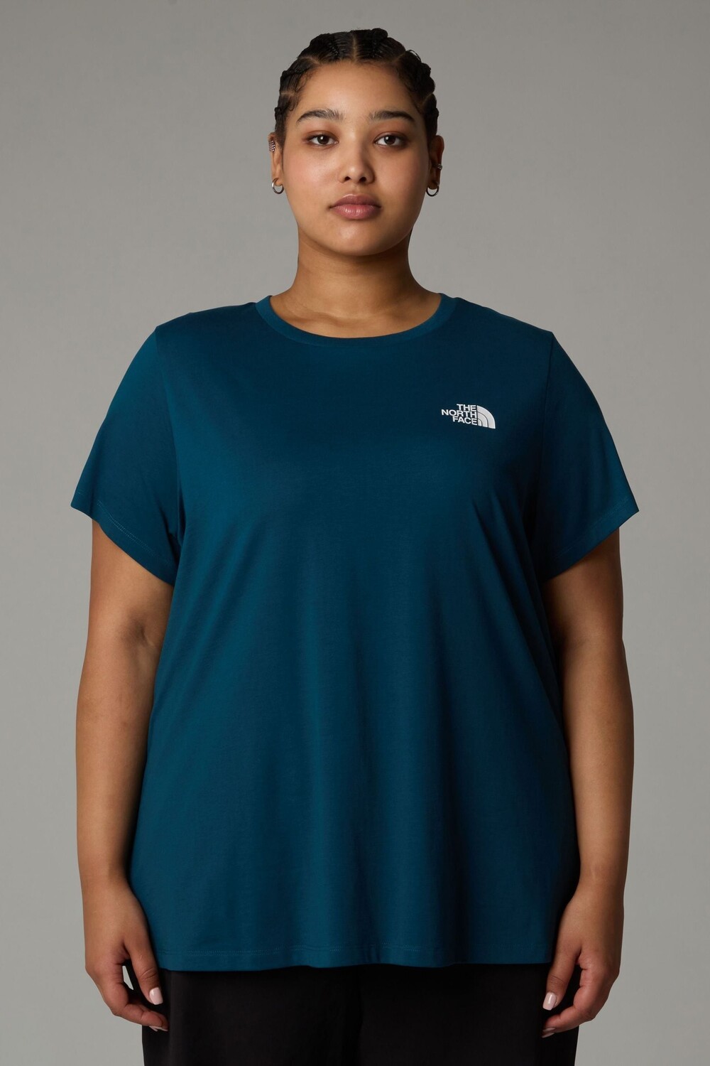 

Плюс простая черная футболка с куполом The North Face, синий