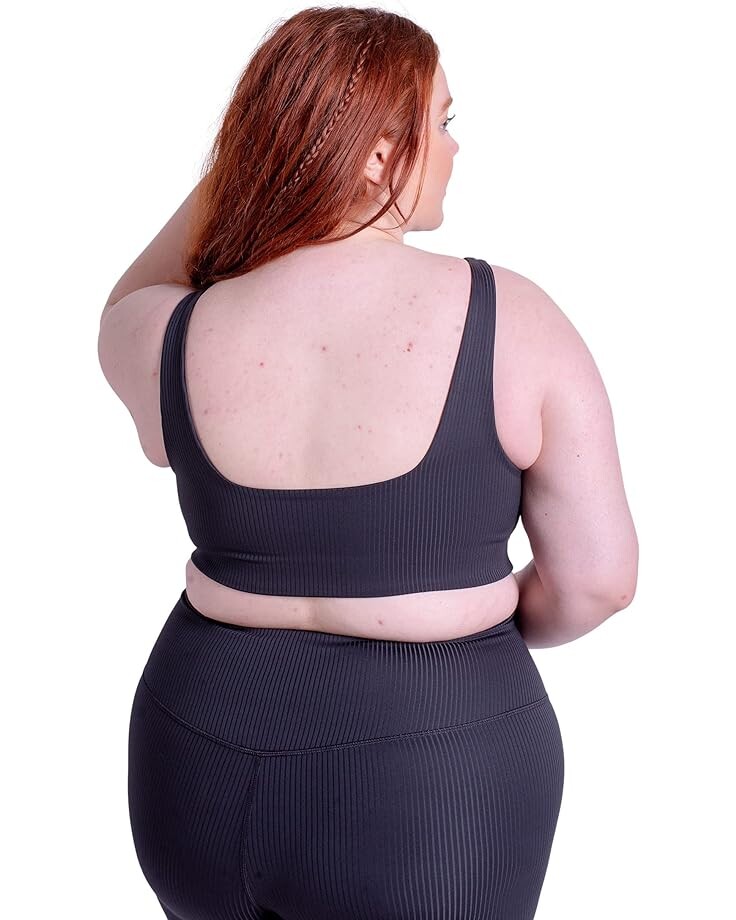 

Бюстгальтер girlfriend collective Rib Tommy Bra, черный