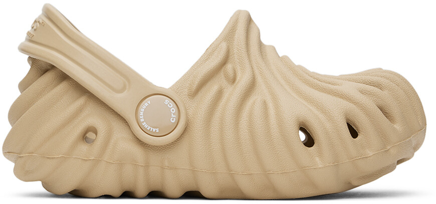 

Детские бежевые сабо Salehe Bembury Edition 'The Pollex' Crocs, цвет Stone soup