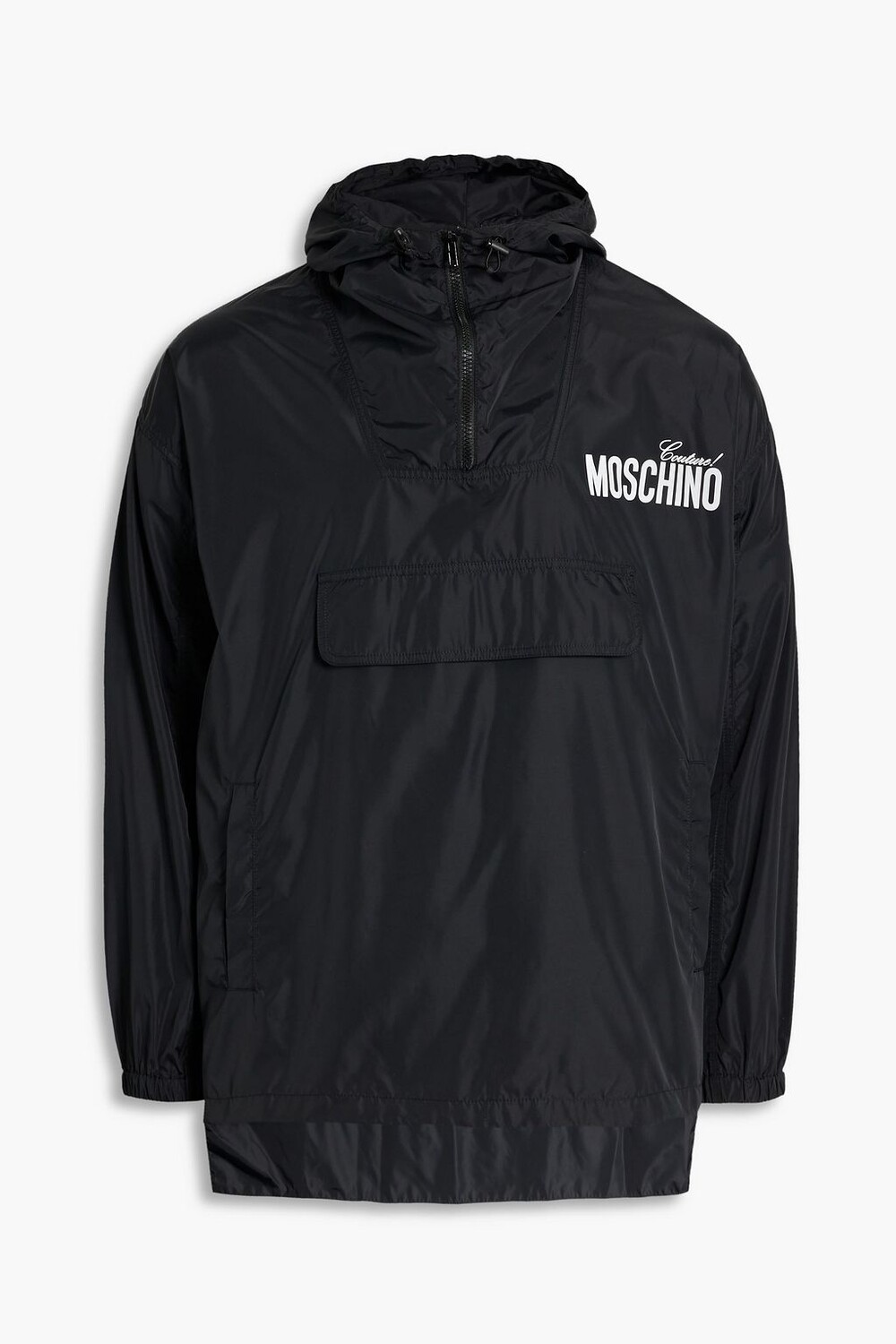 Куртка с капюшоном и принтом MOSCHINO, черный