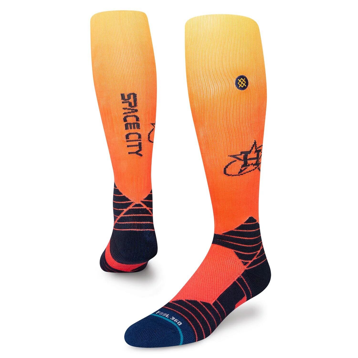 

Мужские носки Stance Orange Houston Astros 2022 City Connect поверх икры