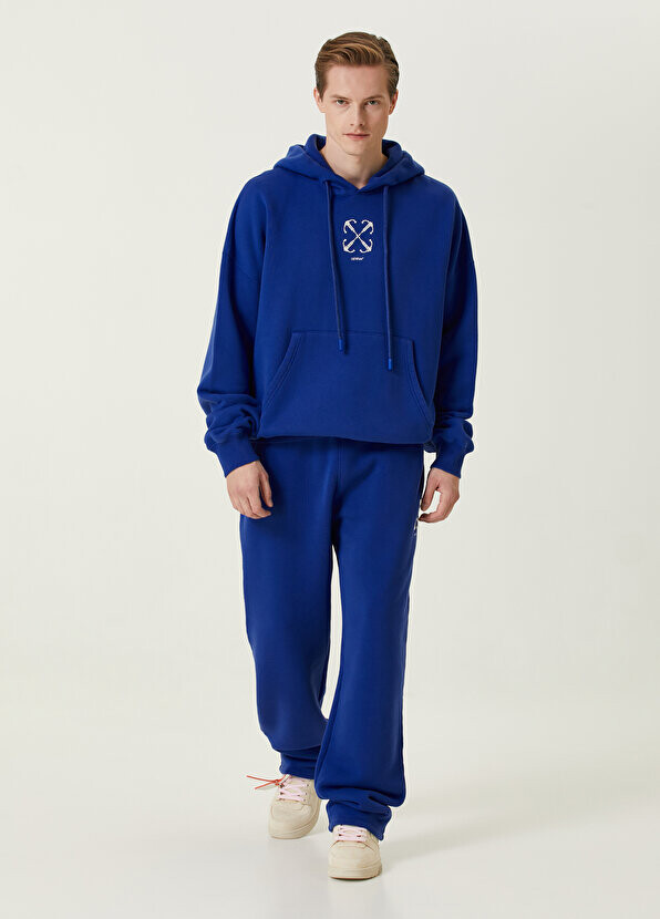 

Темно-синие спортивные штаны с логотипом и кулиской на талии Off-White, Синий
