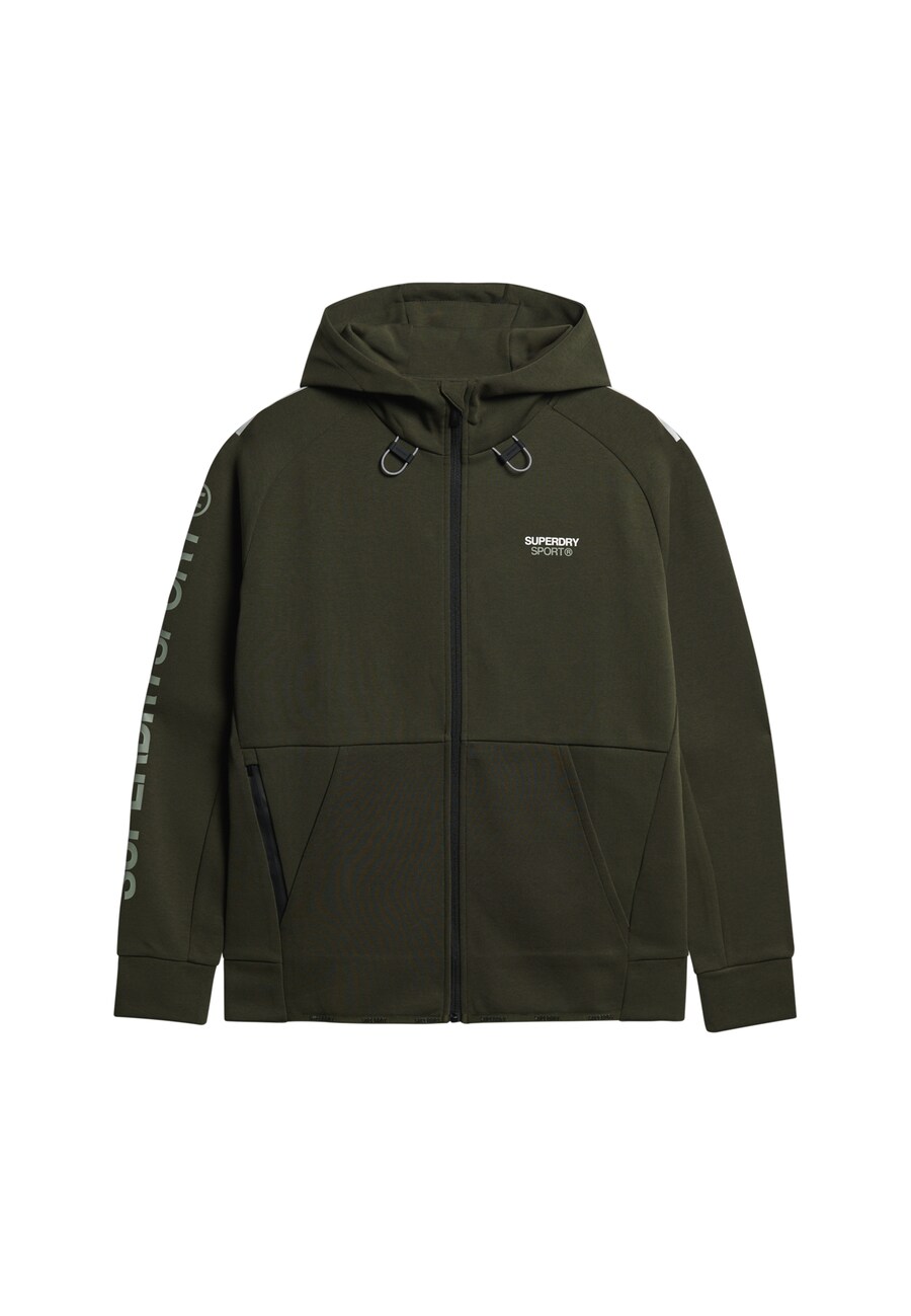 

Спортивная толстовка Superdry Athletic Zip-Up Hoodie Tech, хаки