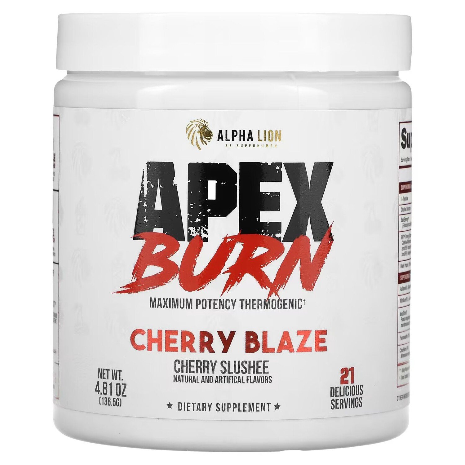 

Apex Burn, Cherry Blaze, Cherry Slushee, 4,81 унции (136,5 г) Alpha Lion