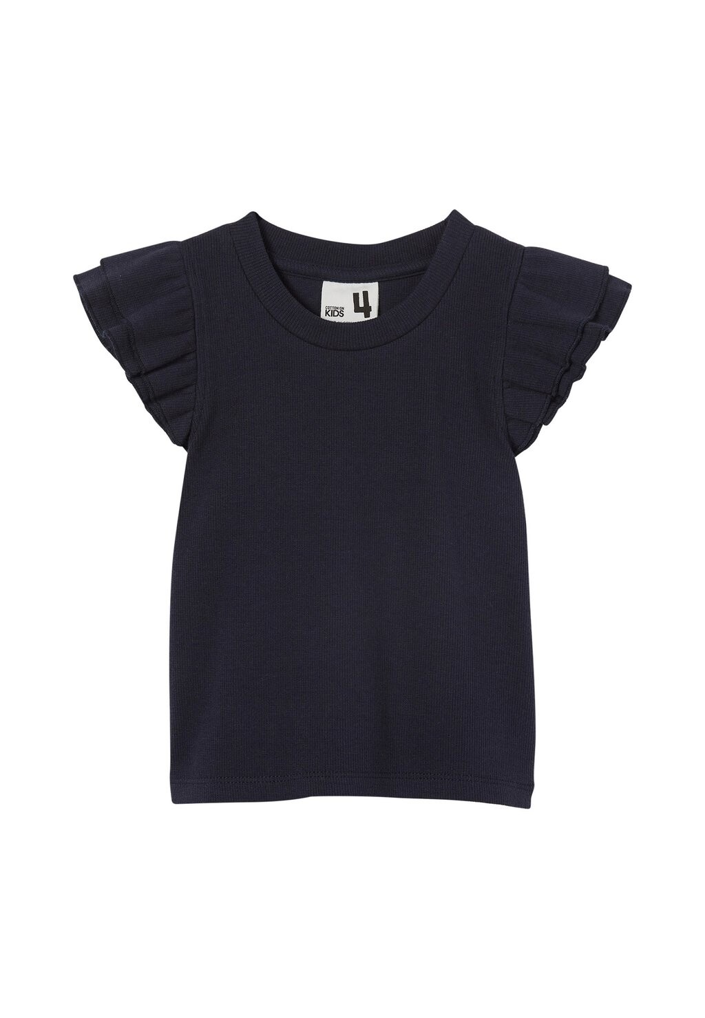 Футболка с принтом Rae Ruffle Short Sleeve Cotton On, цвет navy blazer