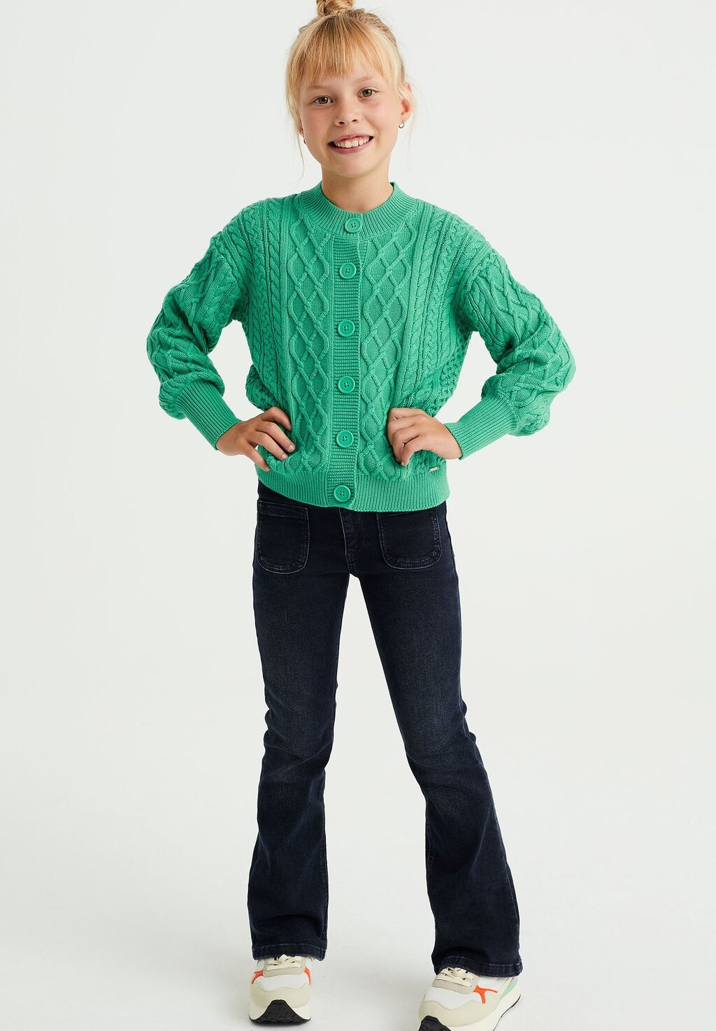 

Кардиган WE Fashion, зеленый