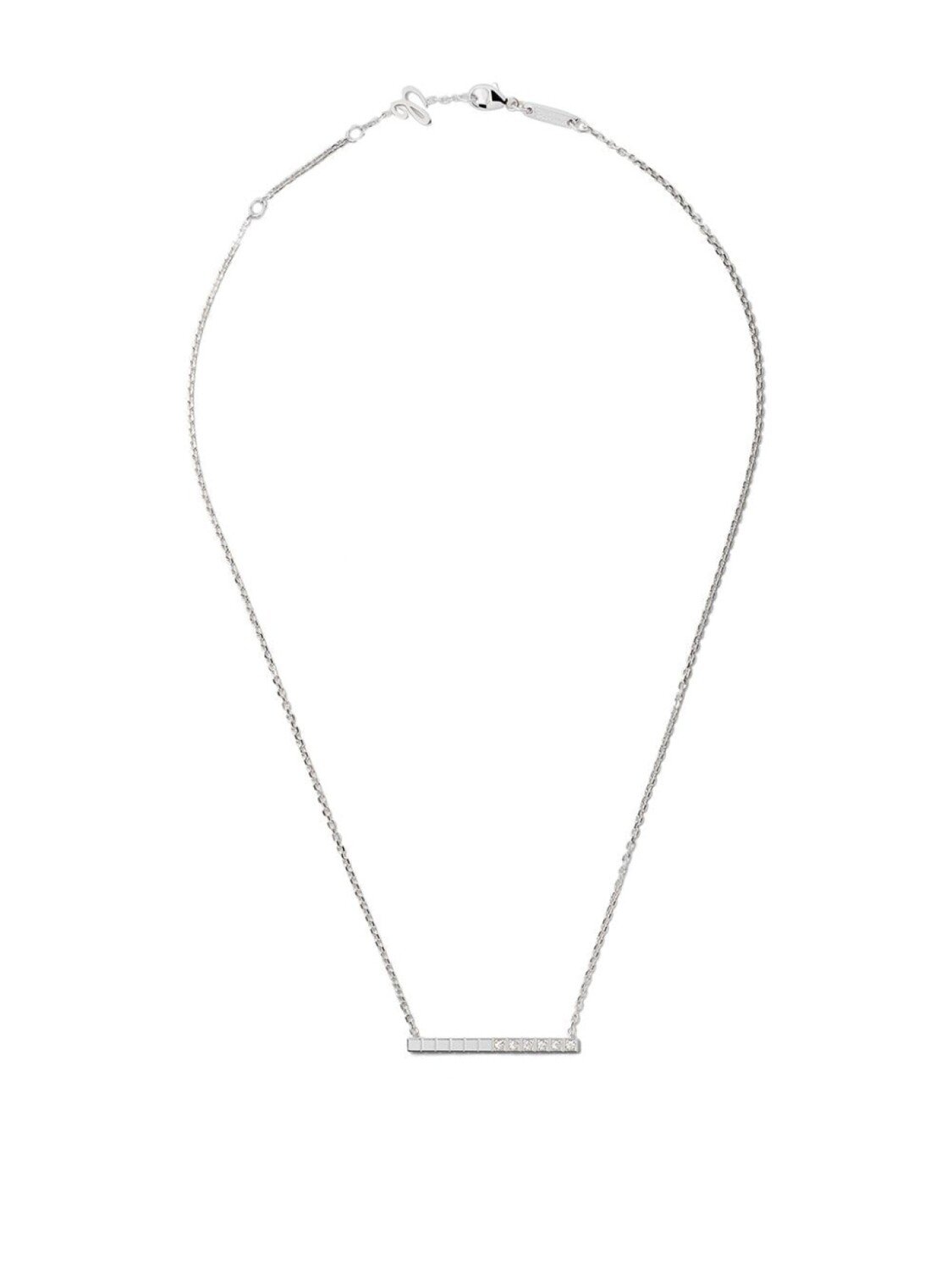

Колье Ice Cube Pure из белого золота с бриллиантами Chopard, серебряный