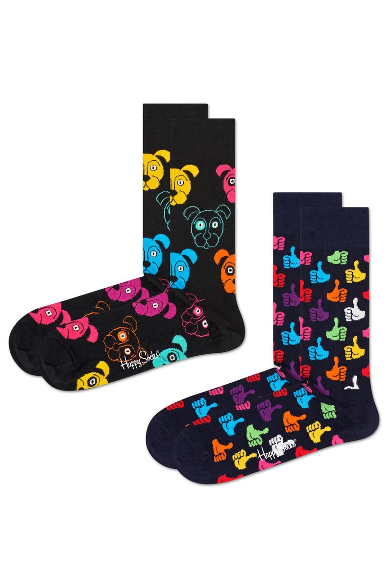 

Пакет из 2 собак Happy Socks, черный