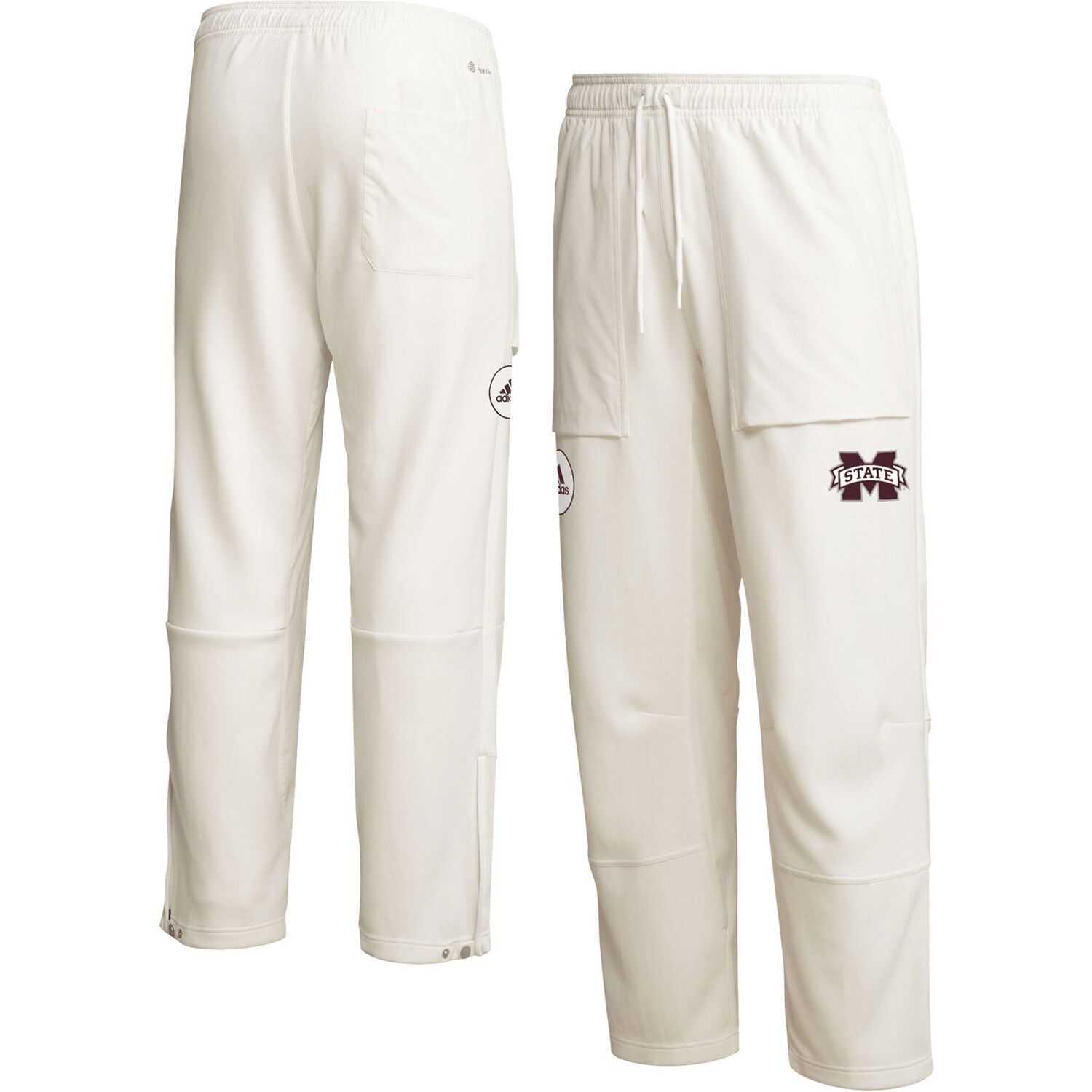 

Мужские кремовые брюки Mississippi State Bulldogs Zero Dye AEROREADY adidas, Бежевый