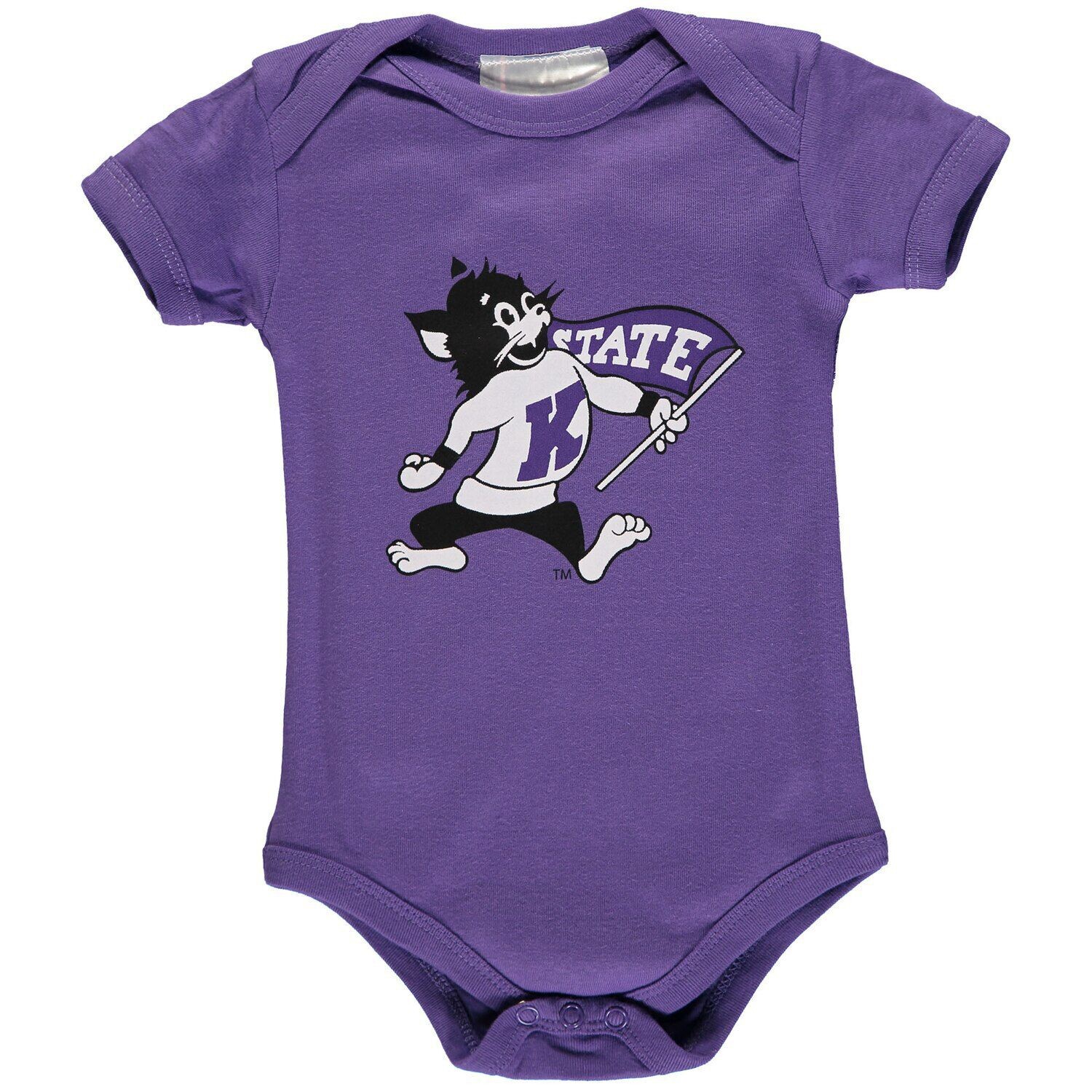 

Боди с большим логотипом Infant Purple Kansas State Wildcats Unbranded