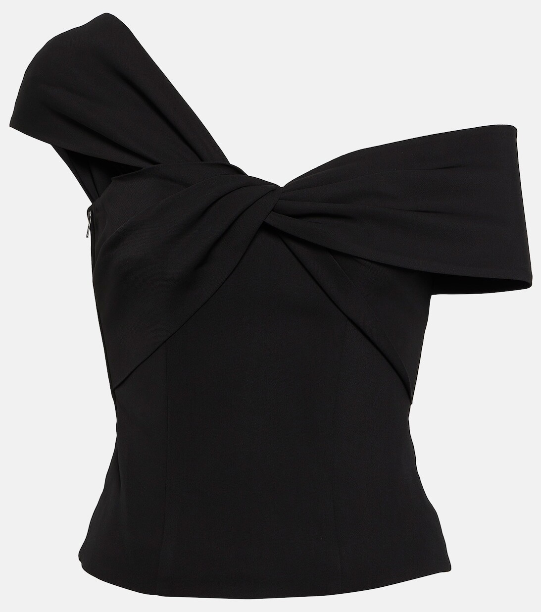 

Асимметричный топ из крепа ROLAND MOURET, черный