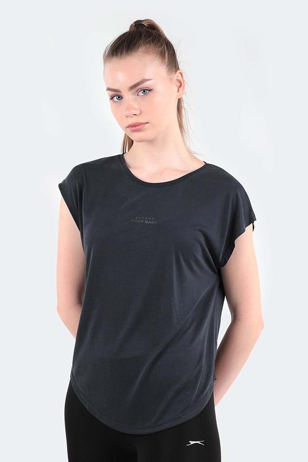 

Женская футболка с коротким рукавом POLINA темно-серая SLAZENGER, Серый