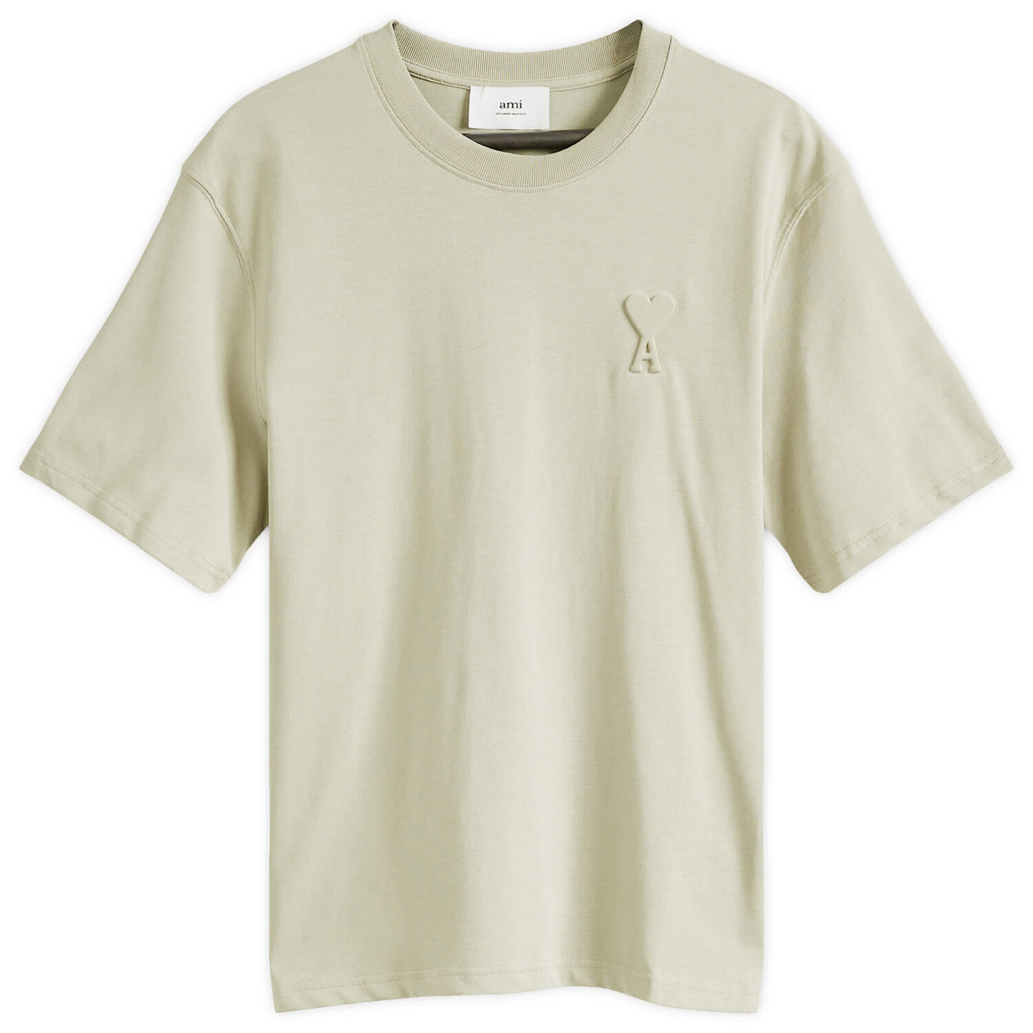 

Футболка Ami Embossed Heart T-Shirt, цвет Sage