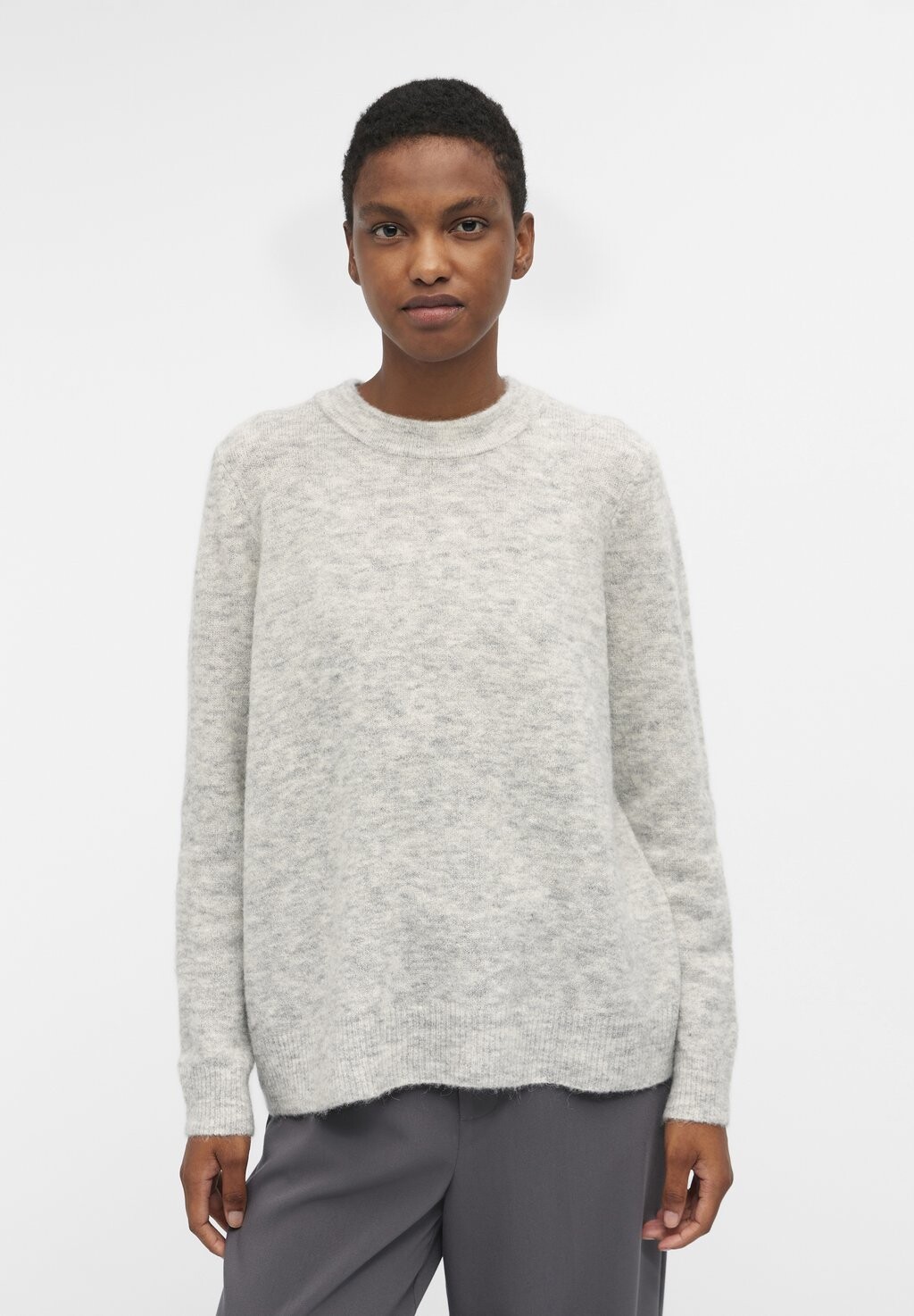 

Свитшот Object OBJELLIE L/S O-NECK, цвет light grey melange