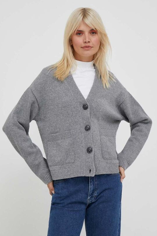 

Кардиган из смесовой шерсти Tommy Hilfiger, серый