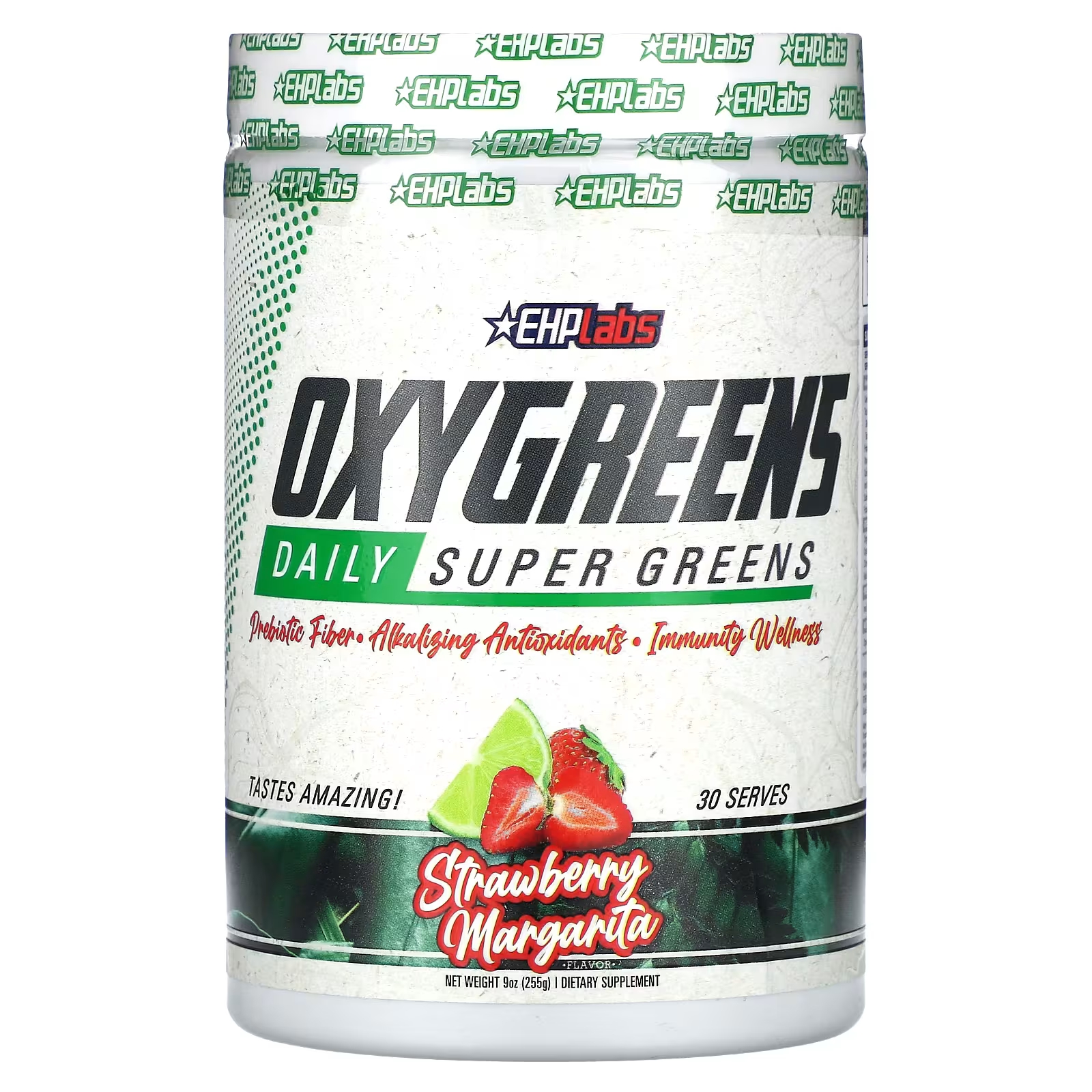 Пищевая добавка EHPlabs OxyGreens Daily Super Greens со вкусом клубники, 255 г пищевая добавка ehplabs oxygreens daily super greens guava paradise 8 237 г