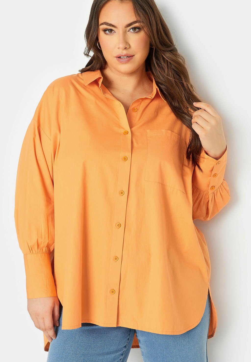 Рубашка Yours Clothing, оранжевый