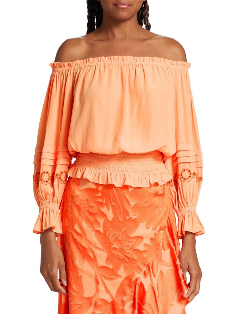 

Блузка Clara с открытыми плечами Ramy Brook, цвет Peach