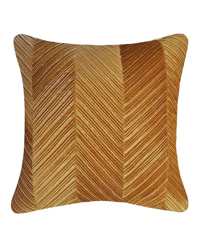 

Бархатная декоративная подушка Chevron, 20 x 20 дюймов Edie@Home, золотой