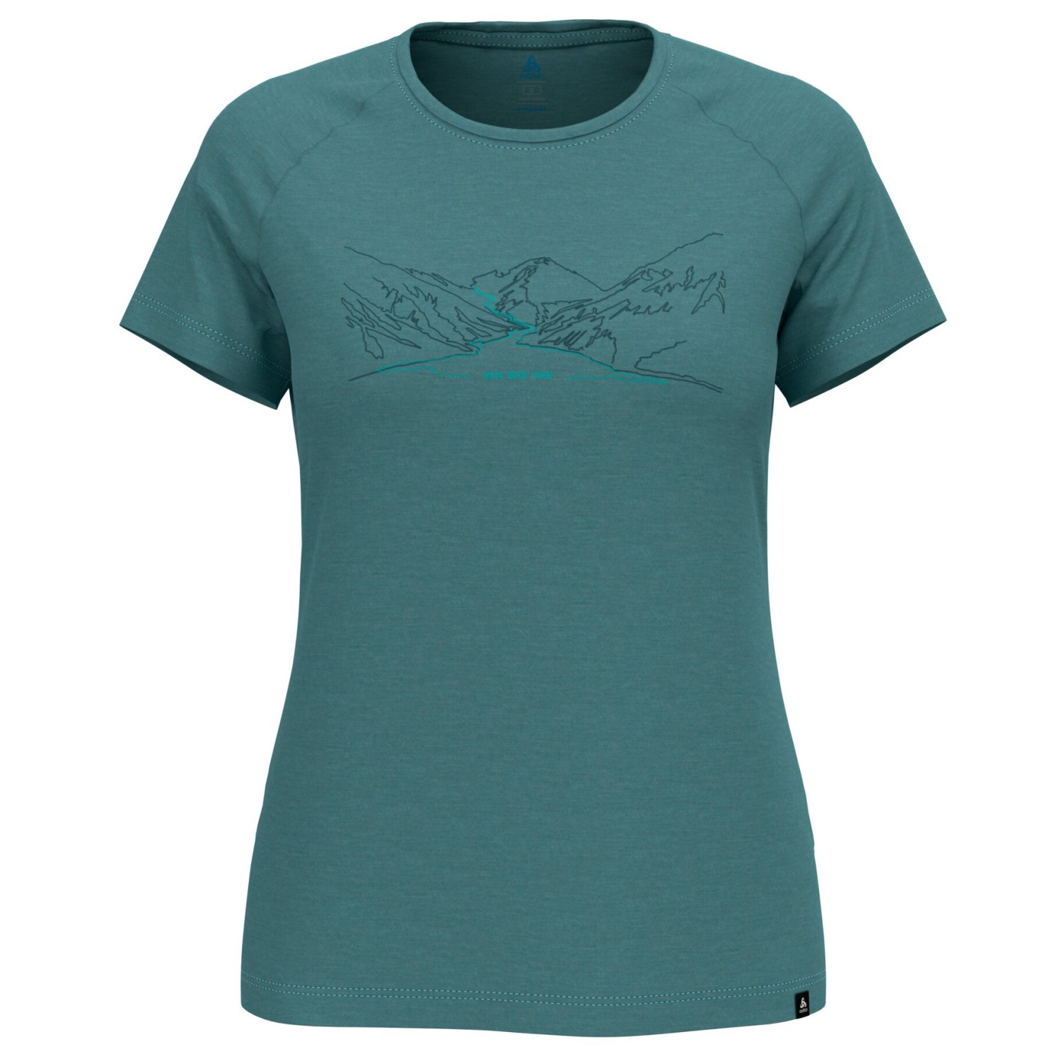 Рубашка из мериноса Odlo Women's Ascent PW 130 Run Bike Hike Crew Neck S/S, цвет Arctic Melange