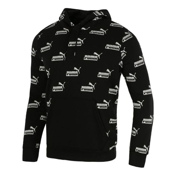 Толстовка PUMA Logo Printed Casual Sports Hooded Sweater Men's Black, черный