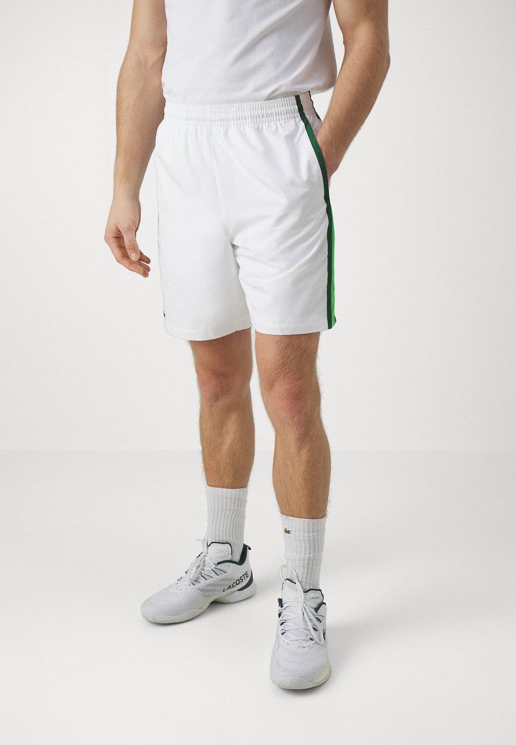 Спортивные шорты Sports Shorts Lacoste, цвет blanc/vert толстовка lacoste цвет blanc vert