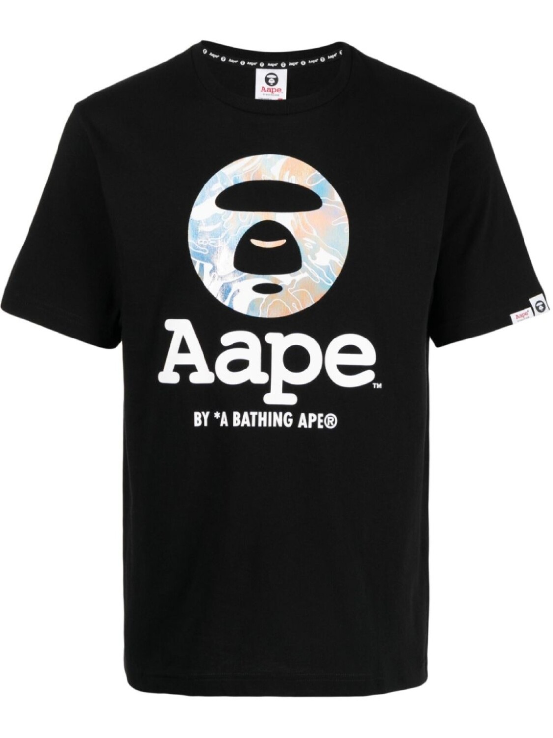 

Футболка с логотипом AAPE BY *A BATHING APE, черный
