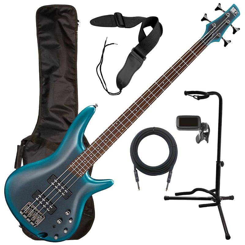 

Басс гитара Ibanez SR300E Bass Guitar - Cerulean Aura Burst BASS ESSENTIALS BUNDLE