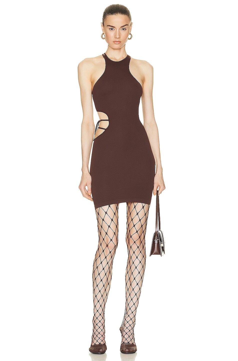 

Платье мини Andreadamo With Cut Outs, нюд
