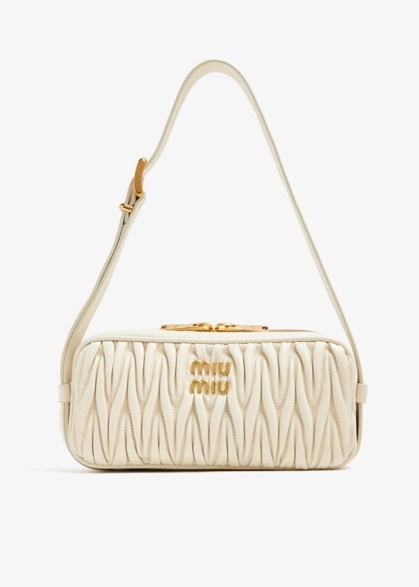 

Сумка через плечо Miu Miu Matelassé Nappa Leather, белый
