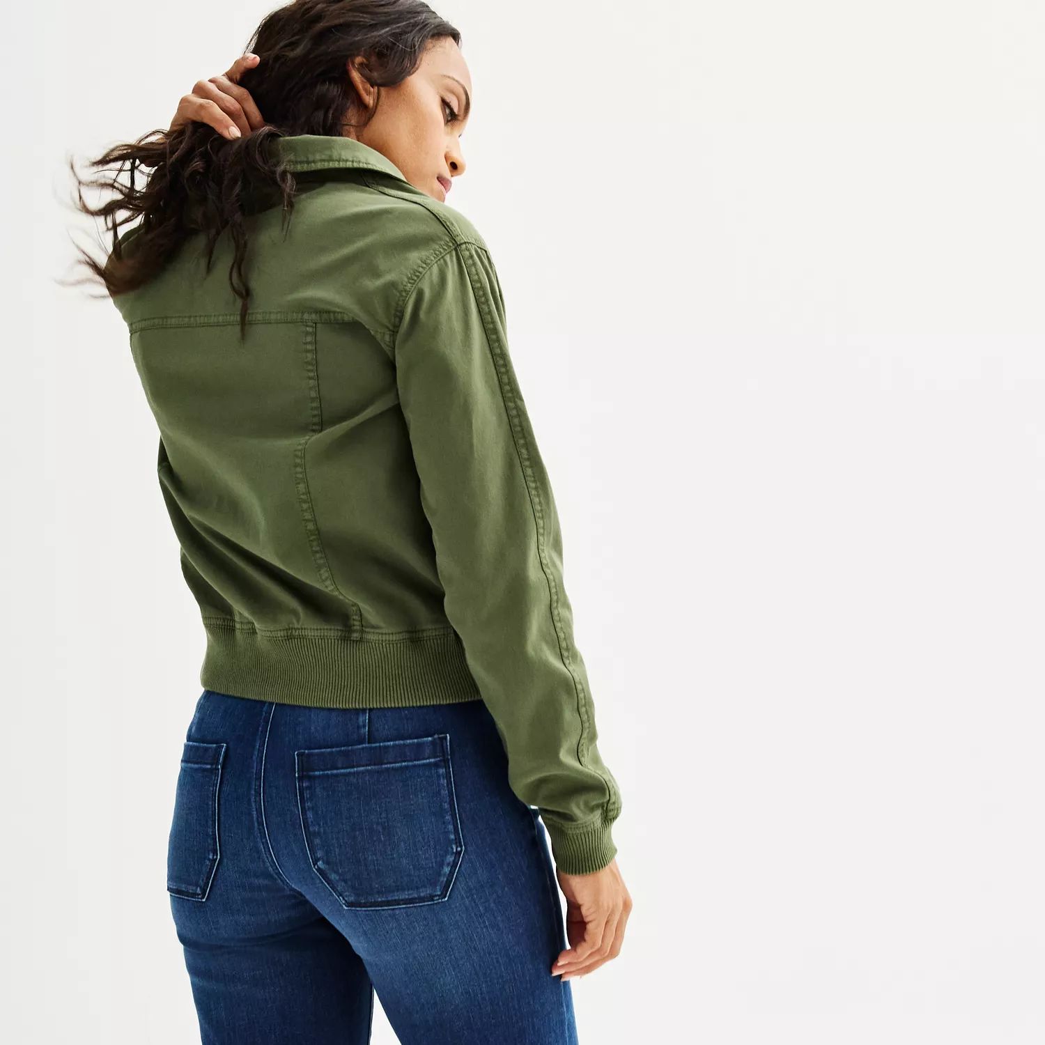 Женская усадочная куртка Sonoma Goods For Life Sonoma Goods For Life, темно-зеленый цена и фото