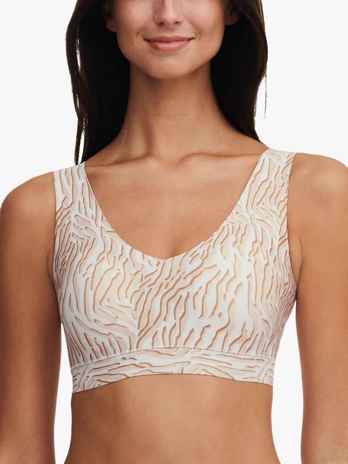 

Укороченный бюстгальтер Chantelle Soft Stretch с V-образным вырезом, принт Desert Sand