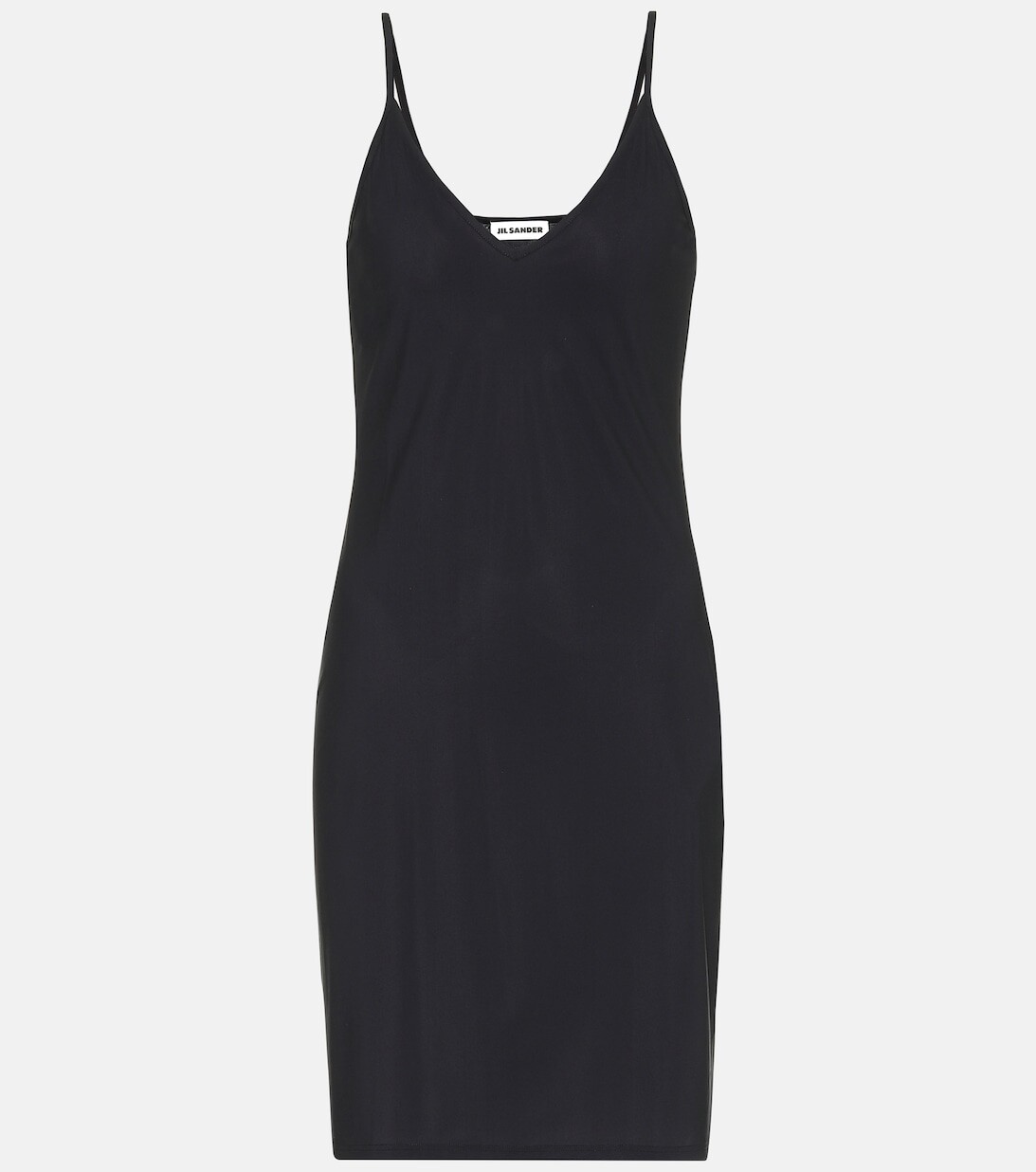 

Эластичное платье-комбинация Jil Sander, черный
