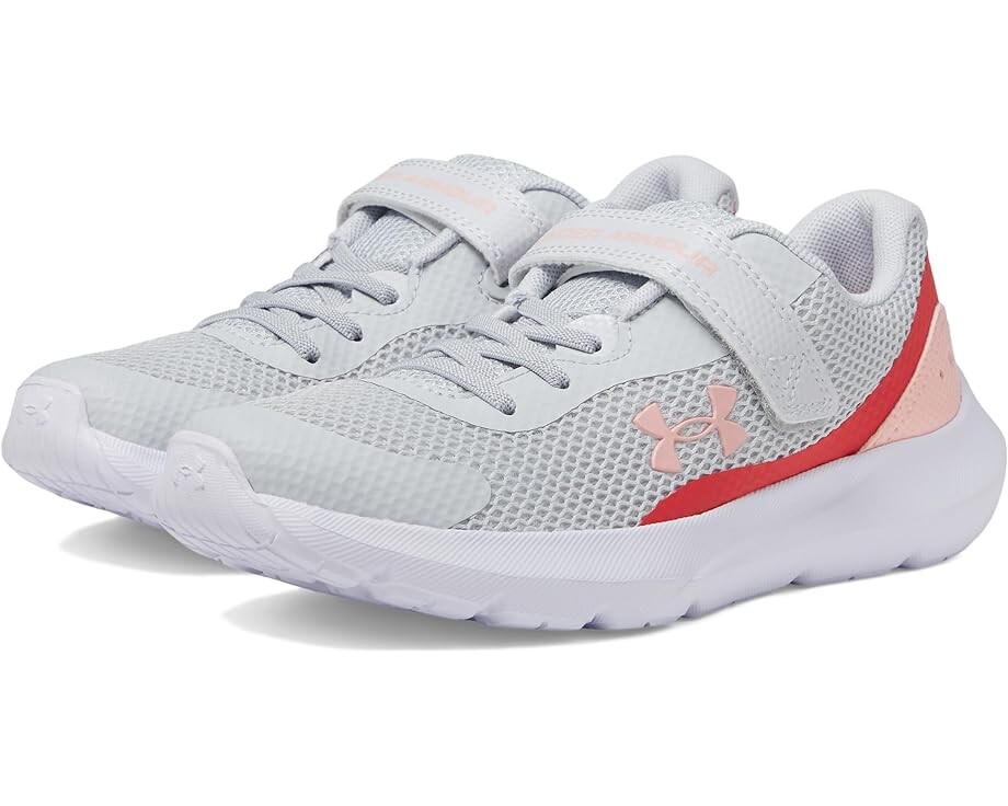 цена Кроссовки Under Armour Surge 3 AC, цвет Halo Gray/Venom Red/Pink Fizz