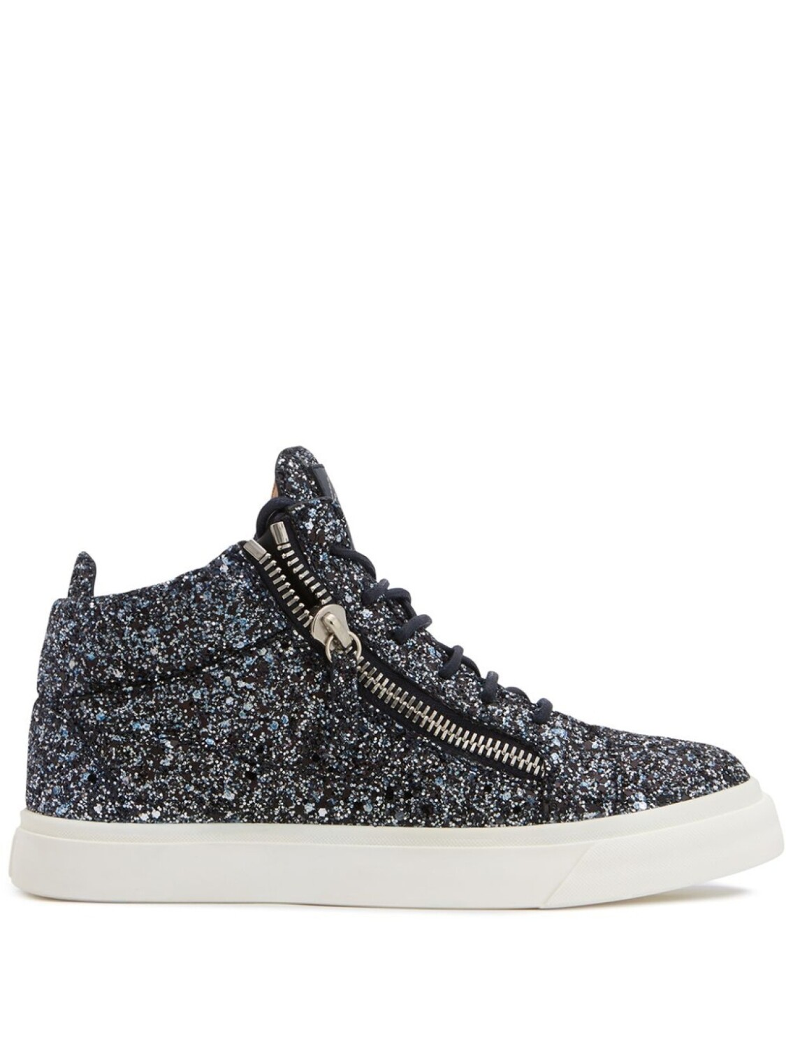 

Giuseppe Zanotti высокие кеды Kriss с блестками, синий