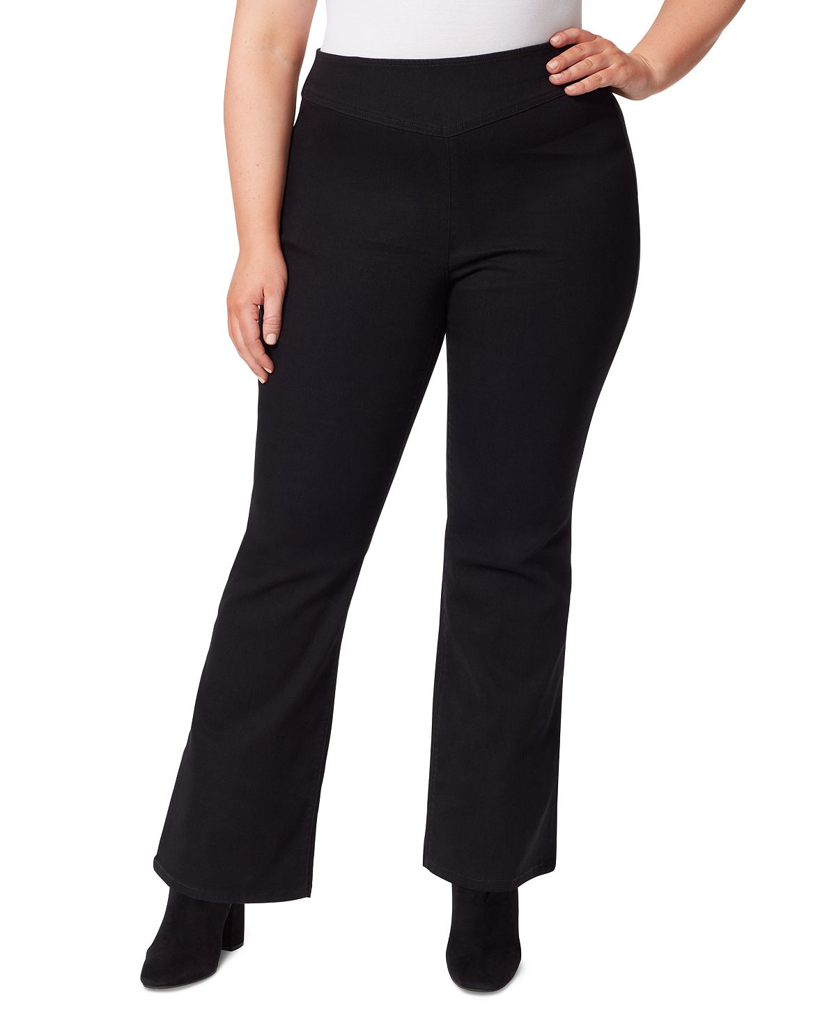 цена Модные расклешенные джинсы больших размеров Jessica Simpson, черный