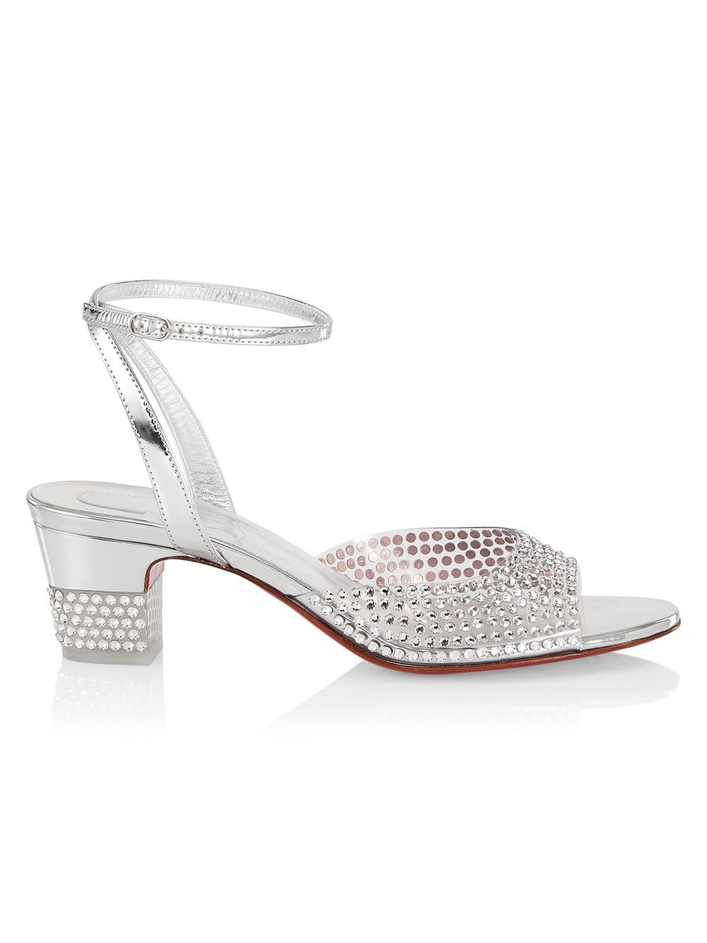 

Сандалии Cassandrissima 45MM с кристаллами Christian Louboutin, серебряный