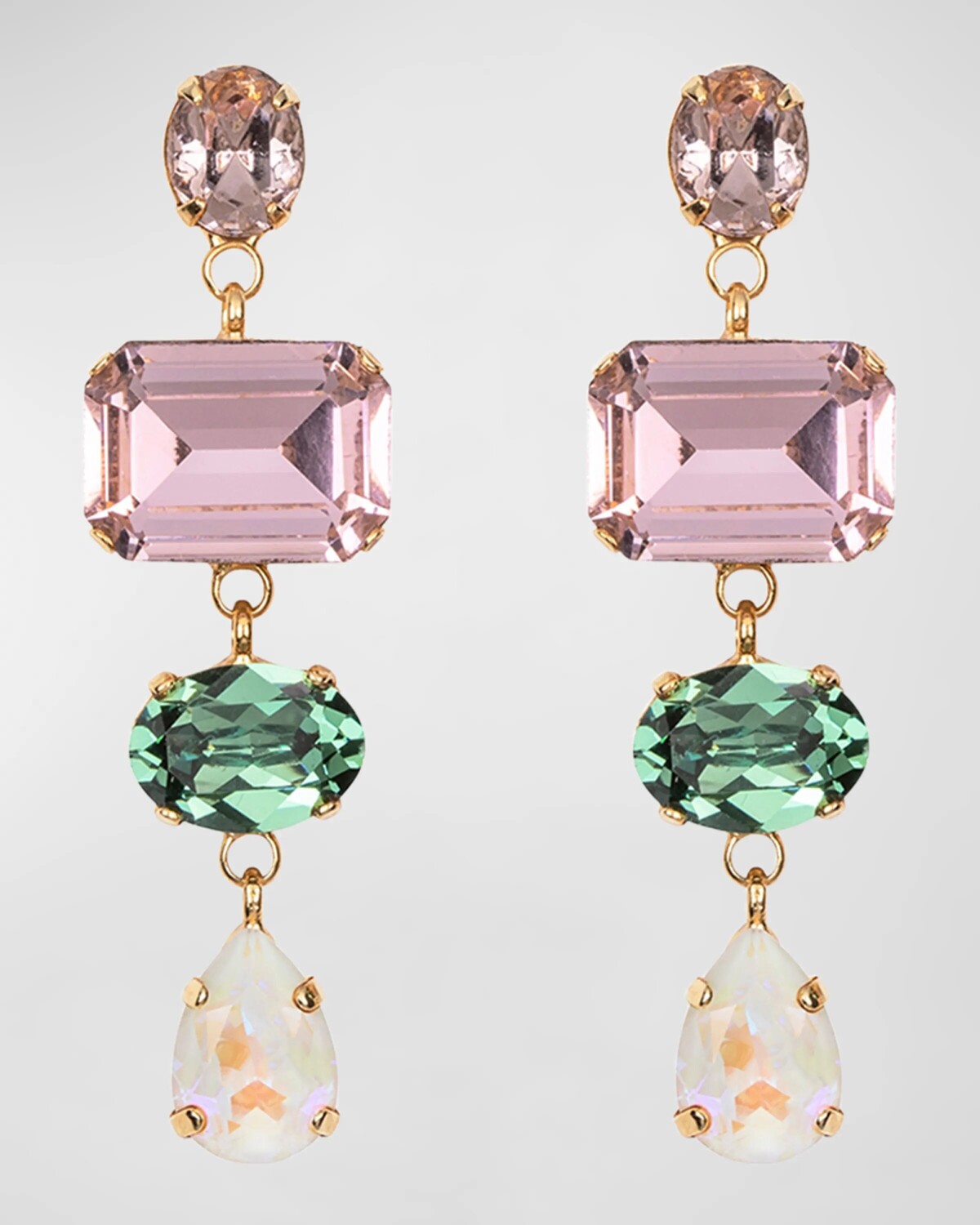 

Серьги Alyssa с кристаллами разной огранки Jennifer Behr, цвет Rose Opal