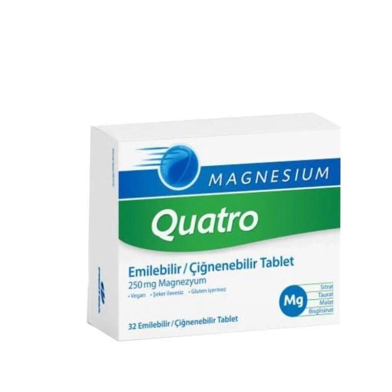 

Магний Quatro 32 жевательные таблетки ASSOS