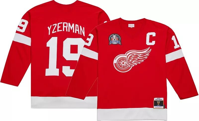 

Винтажная копия майки Mitchell & Ness Detroit Red Wings Steve Yzerman # 19