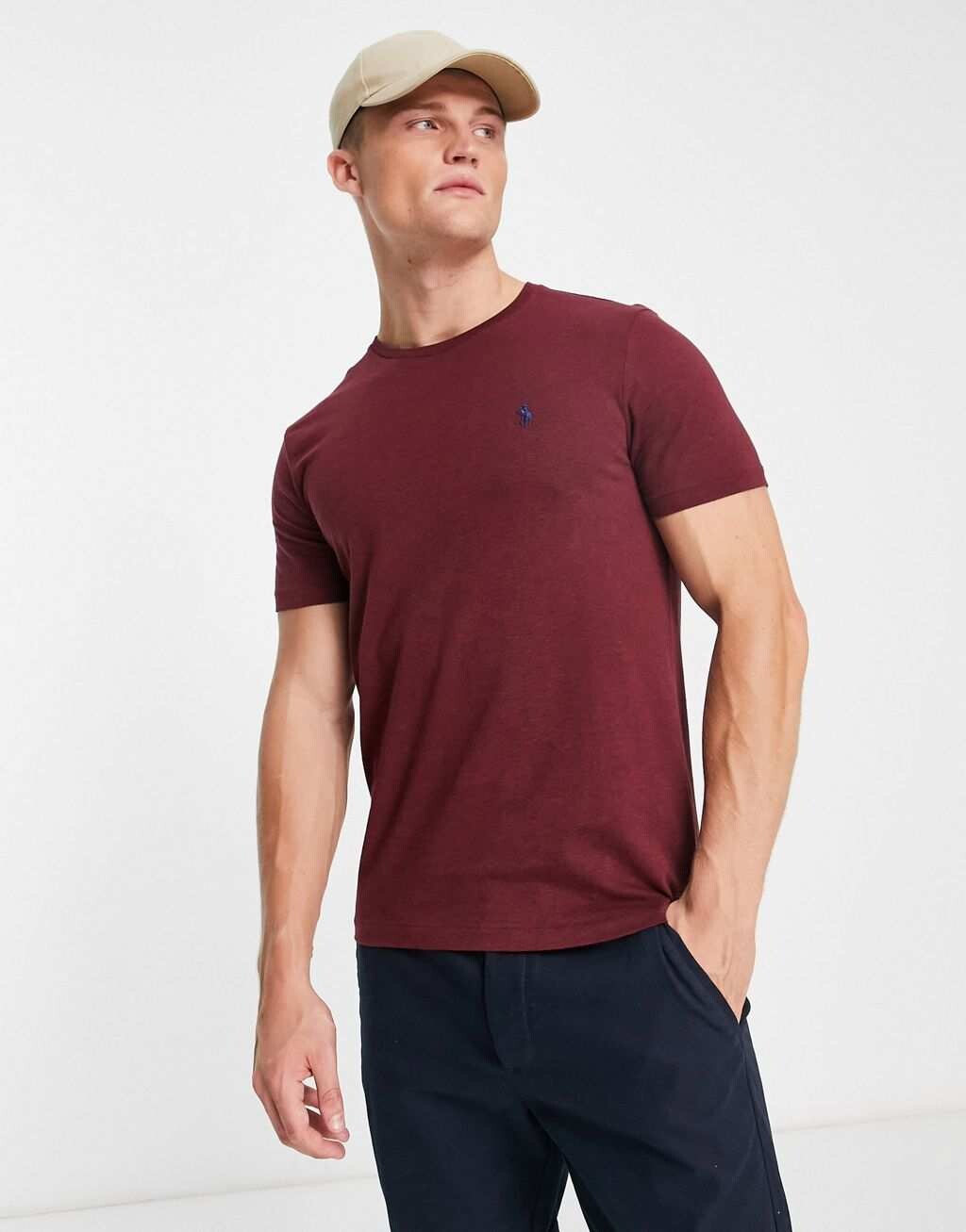 

Темно-бордовая футболка с логотипом Polo Ralph Lauren на заказ