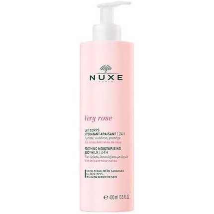Nuxe Very Rose Успокаивающее увлажняющее молочко для тела 400 мл кремообразное молочко для снятия макияжа 200 мл nuxe very rose
