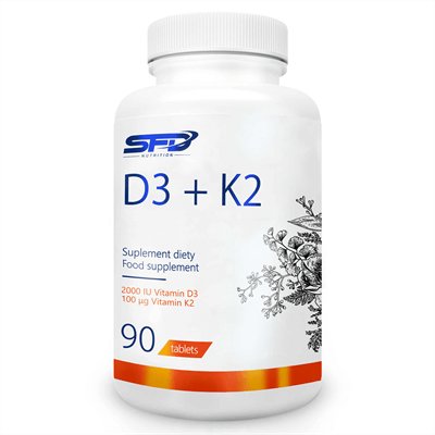 SFD, Nutrition D3 + K2 90 таблеток zhou nutrition k2 d3 клубника 60 жевательных таблеток